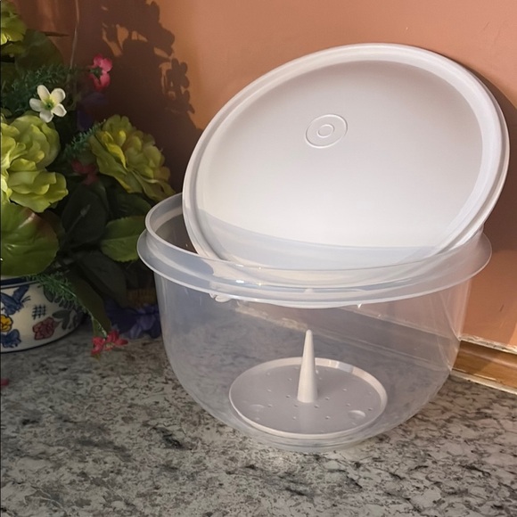 Clear and White Salad Spinner - Picture 1 of 5